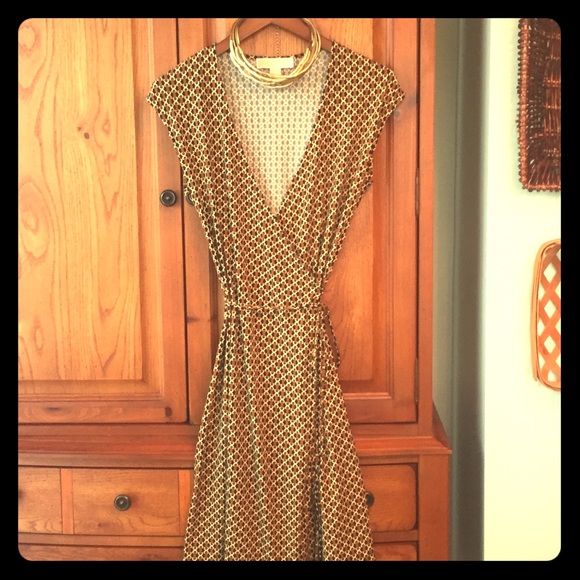 michael kors jersey wrap dress